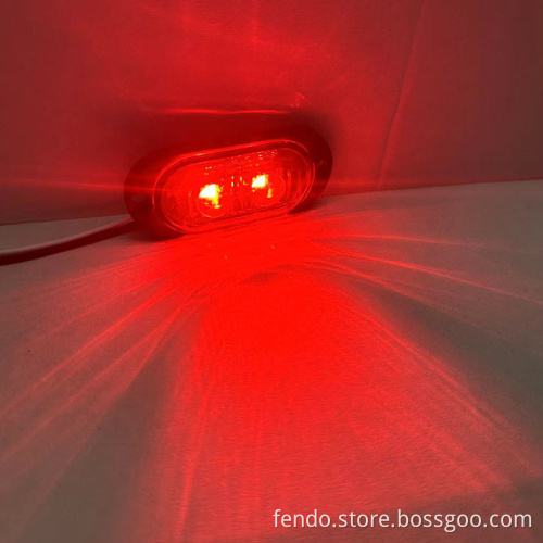 12V 24V LED Side Marker Light - White Red Amber for Truck Trailer